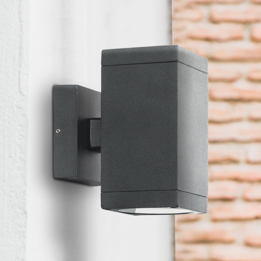 Prezent 39034 - Ulkoseinävalaisin RETO SQ 2xGU10/35W/230V IP54