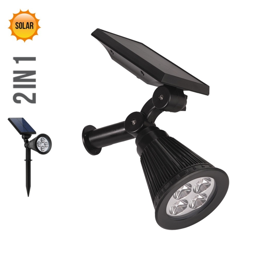 Prezent 65286 - LED-aurinkovalaistus 2in1 LION LED/2W/3,7V IP44 2220 mAh