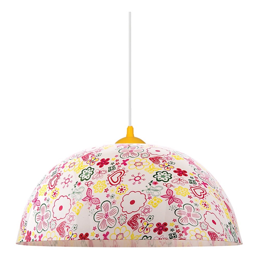 Prezent 74201 - Lasten riipuskattokruunu narulla FLOWERS 1xE27/60W/230V