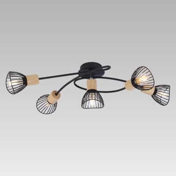 Prezent 75558 - Kiinteä kattokruunu PONY 5xE14/25W/230V tuhka