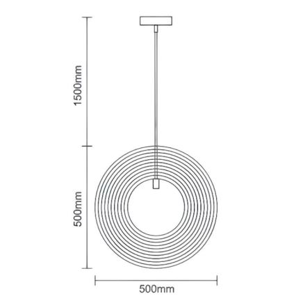 Puinen riippuvalaisin vaijerilla 1xE27/60W/230V halkaisija 50 cm massiivipuu/viilu/kumipuu