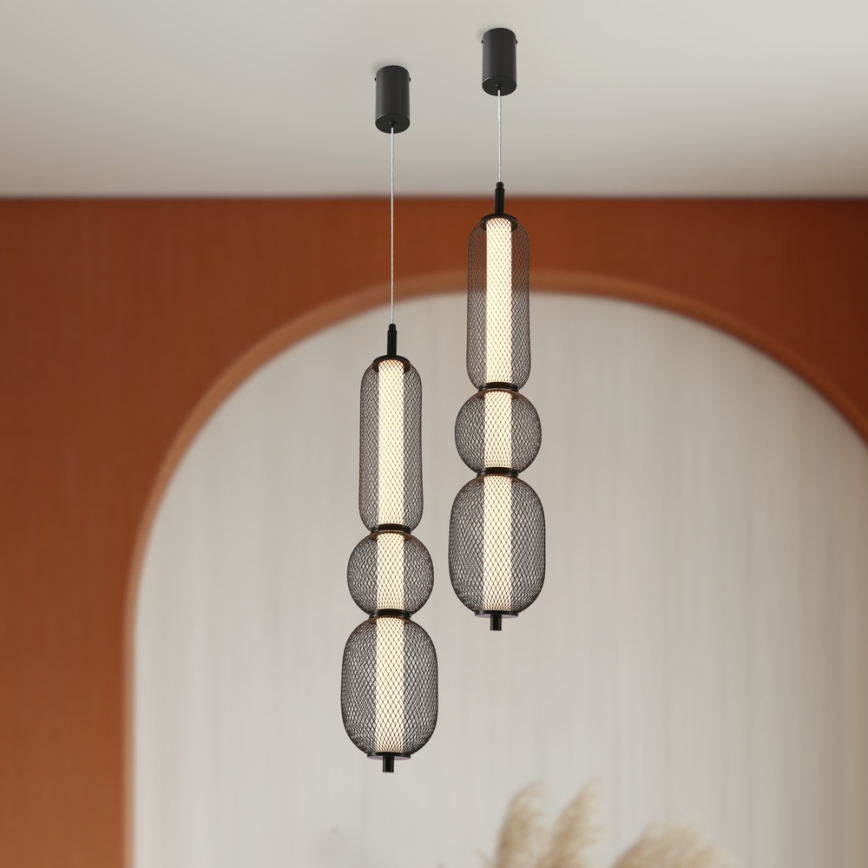 PUMA LED - Riippuvalaisin LED/15W/230V, halkaisija 14 cm, musta