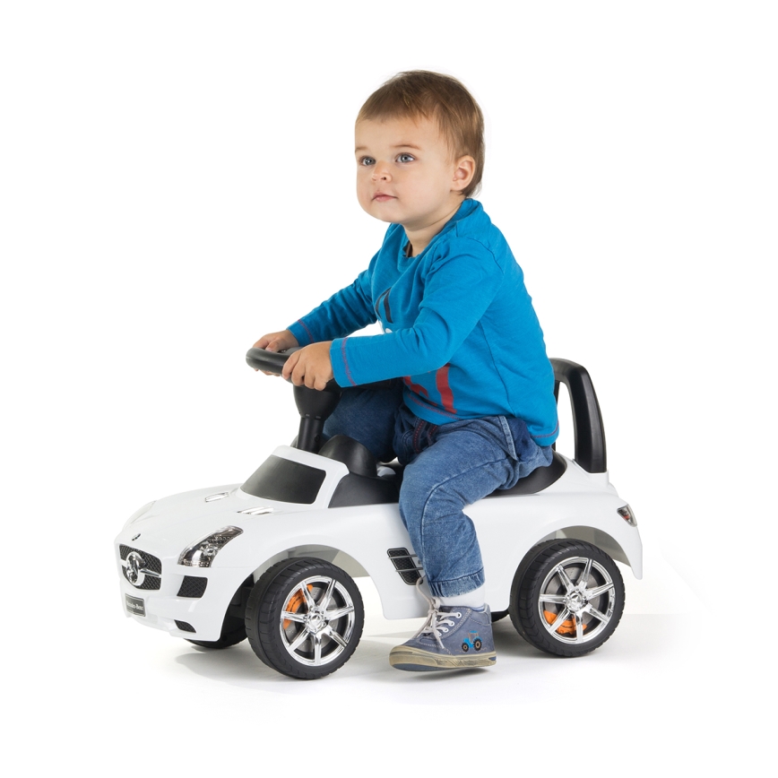 Push auto Mercedes 2xAA valkoinen/musta