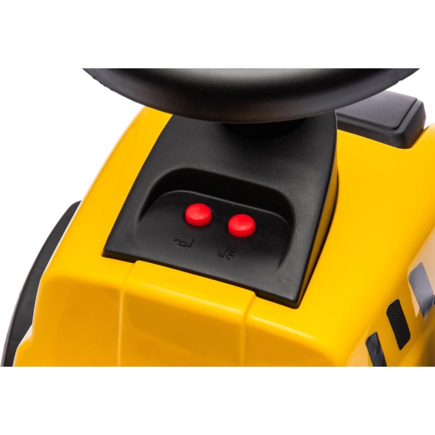 Push auto traktori CAT 2xAA keltainen/musta