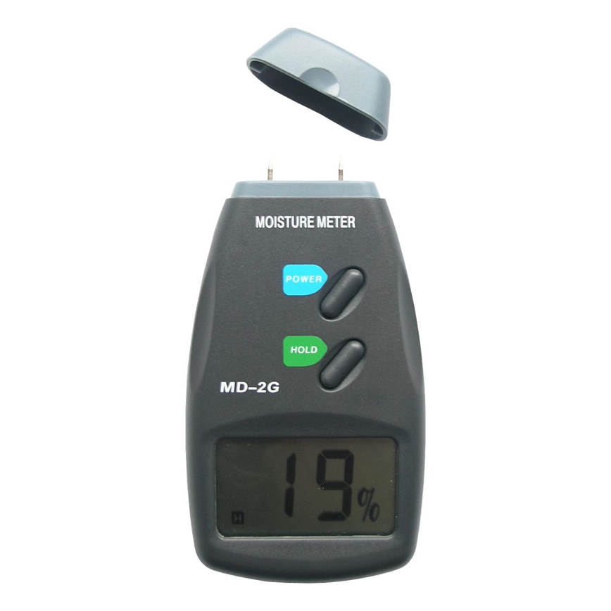 Puun kosteusmittari LCD-näytöllä 9V