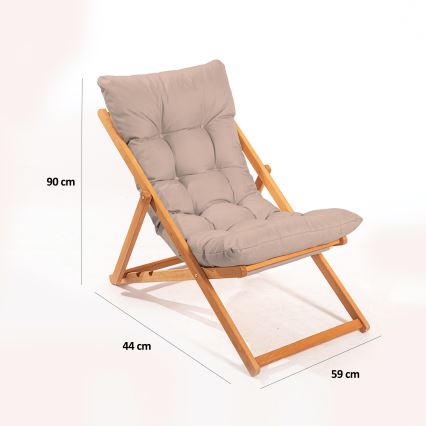 Puutarha lepotuoli beige/pyökki