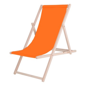 Puutarhan aurinkotuoli oranssi/pyökki