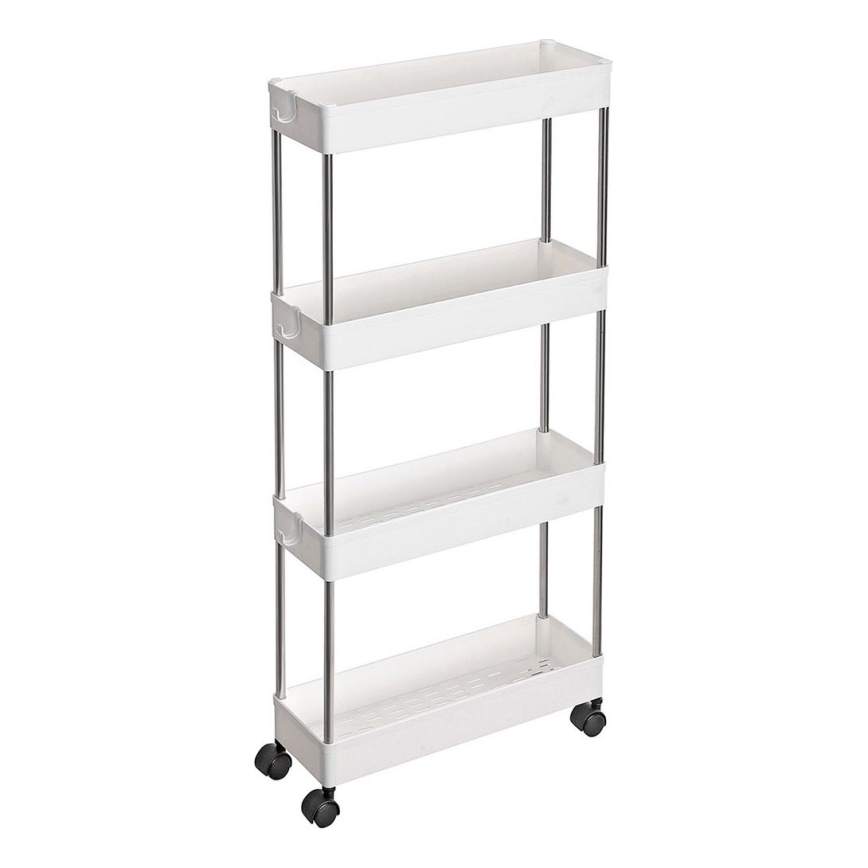 Pyörällinen säilytyskärry MARGE, valkoinen