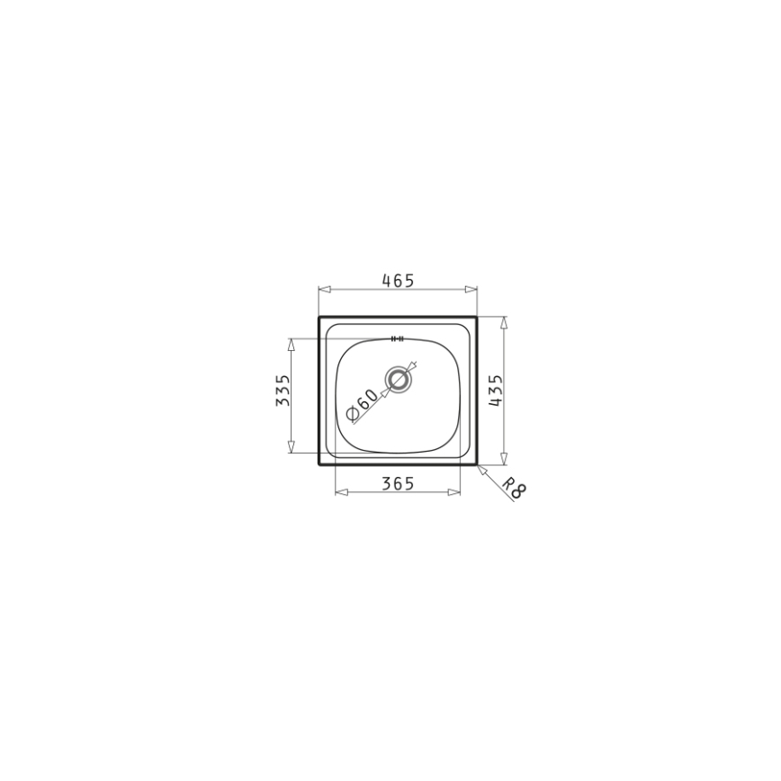 Pyramis 100139601 - Keittiöallas E33 46,5x43,5 cm satiini