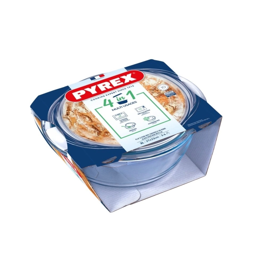 PYREX 3 l uunivuoka kannella