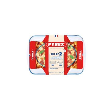 PYREX-paistovuokkasetti, 2 kpl (3,7 l ja 2,2 l)