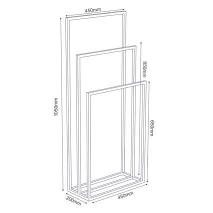 Pyyheteline 105x45 cm valkoinen