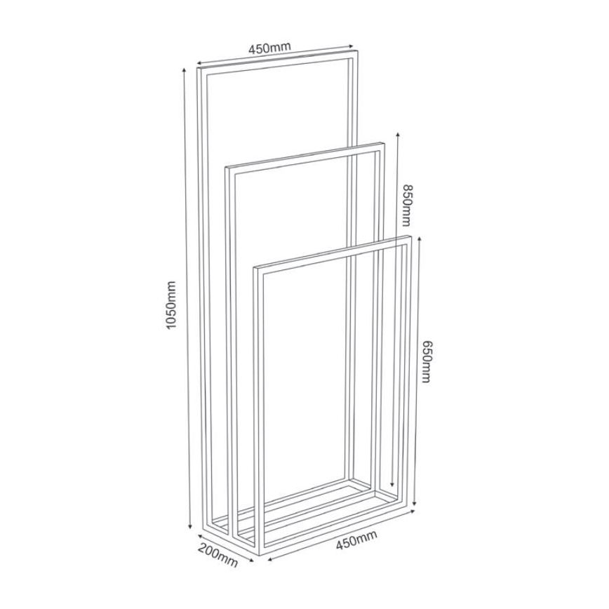 Pyyheteline 105x45 cm valkoinen