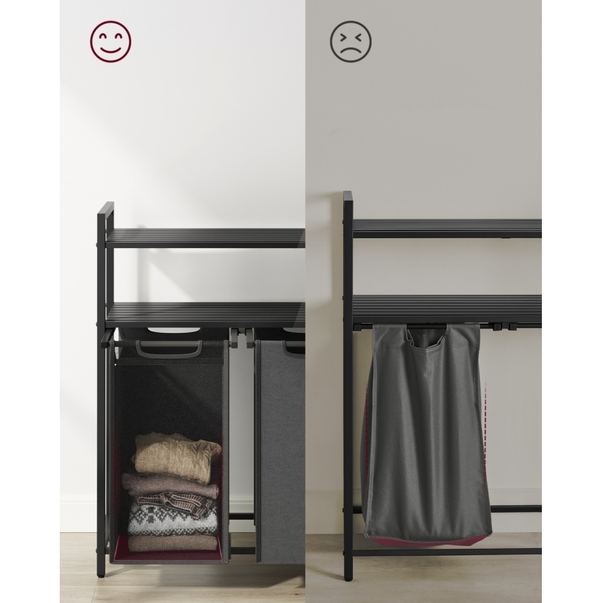 Pyykkikori REX, harmaa