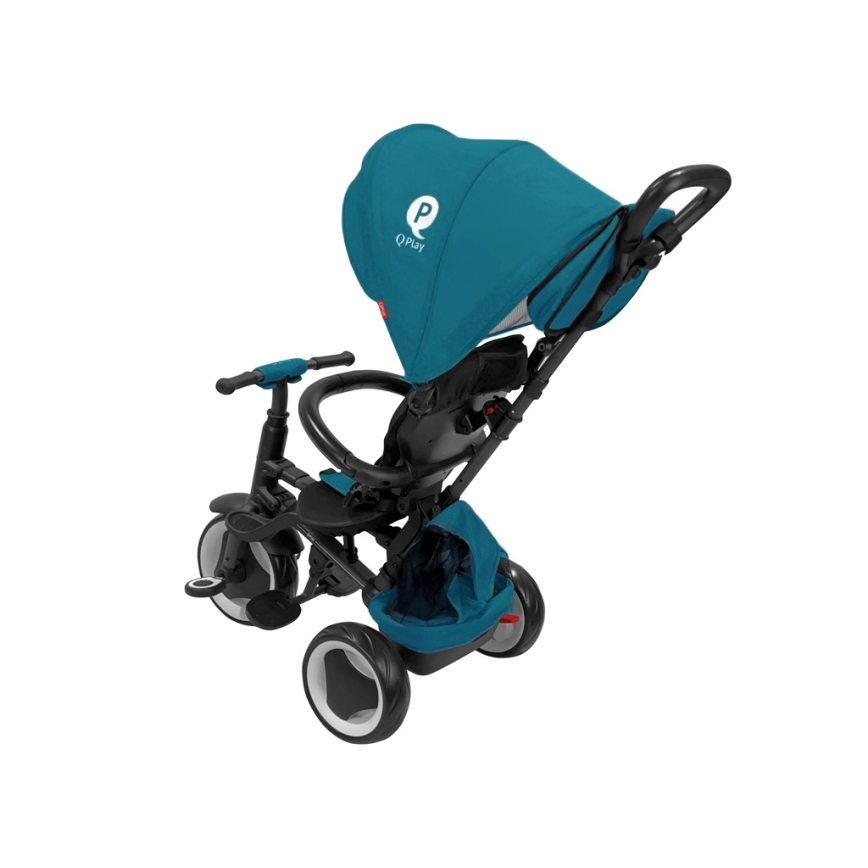 QPlay - Lasten 3-in-1 kolmipyörä RITO EVA PLUS, turkoosi