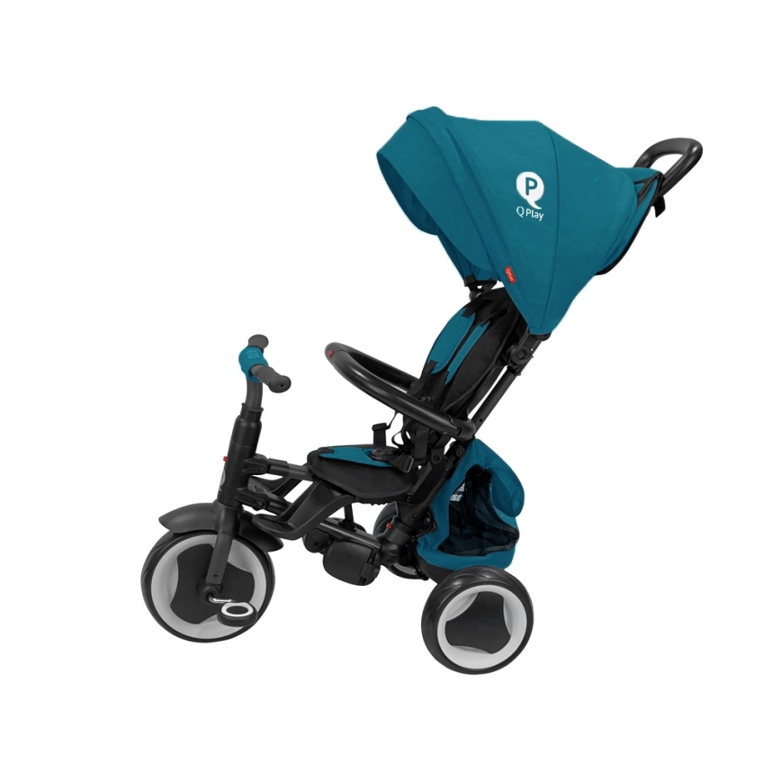 QPlay - Lasten 3-in-1 kolmipyörä RITO EVA PLUS, turkoosi