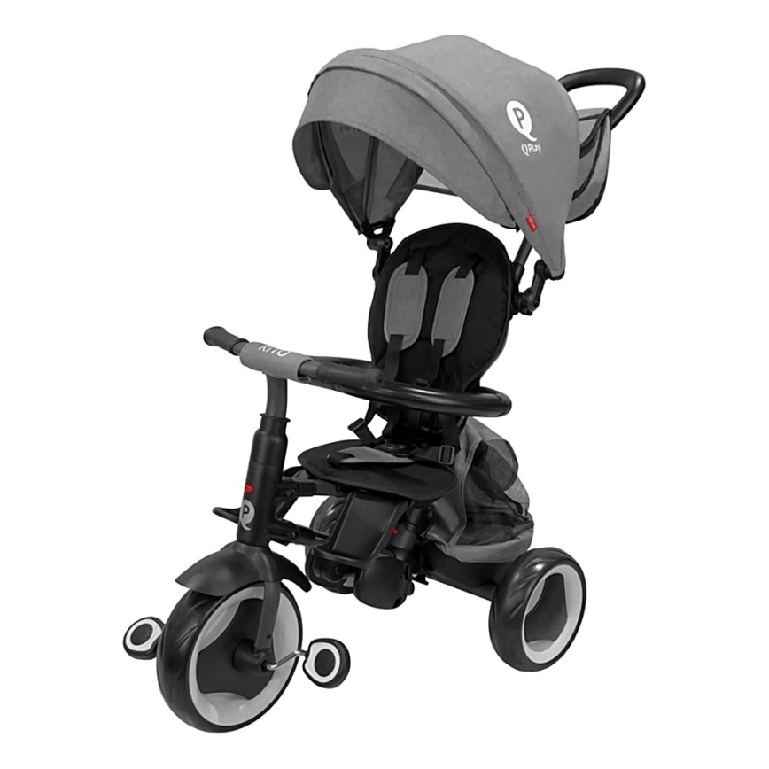 QPlay - Lasten kolmipyörä 3-in-1 RITO EVA PLUS harmaa