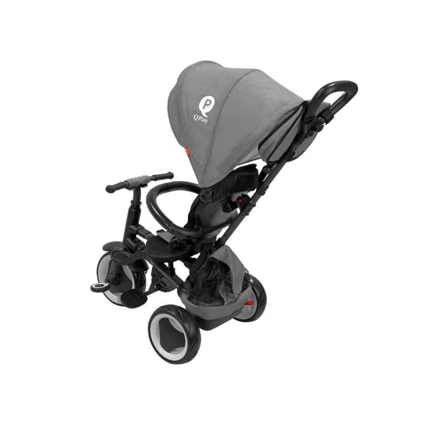 QPlay - Lasten kolmipyörä 3-in-1 RITO EVA PLUS harmaa