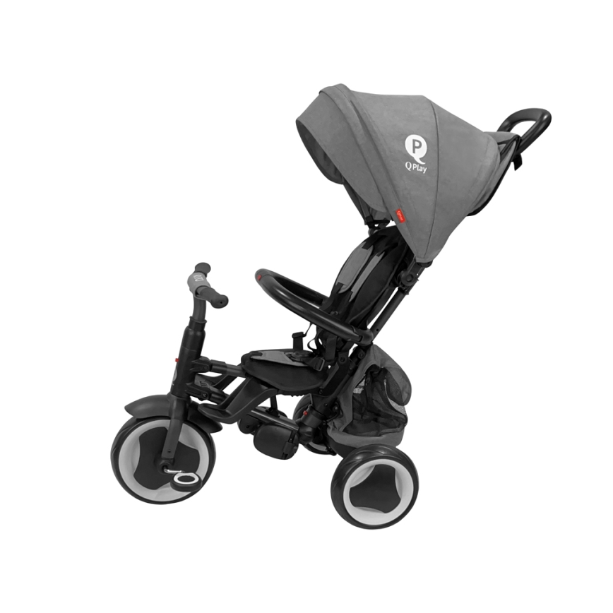 QPlay - Lasten kolmipyörä 3-in-1 RITO EVA PLUS harmaa