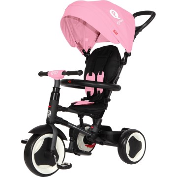 QPlay - Lasten kolmipyörä 3-in-1 RITO EVA vaaleanpunainen