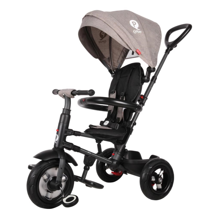 QPlay - Lasten kolmipyörä 3in1 RITO AIR harmaa