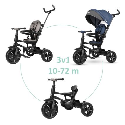 QPlay - Lasten kolmipyörä 3in1 RITO STAR sininen