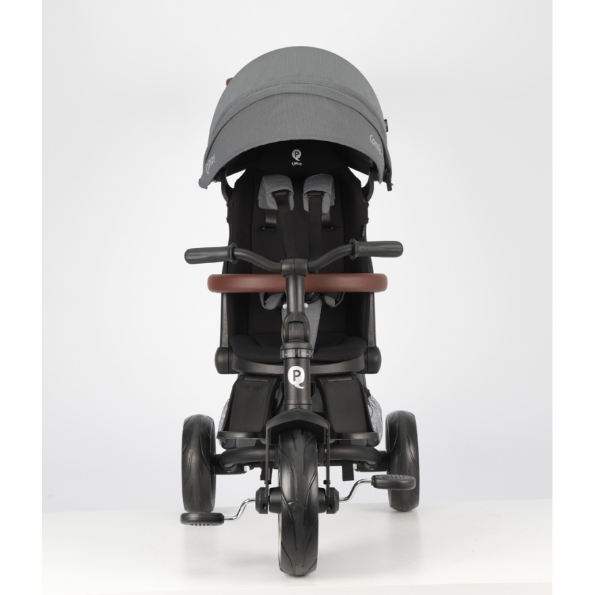 QPlay - Lasten kolmipyörä 7-in-1 COMFO MAX harmaa
