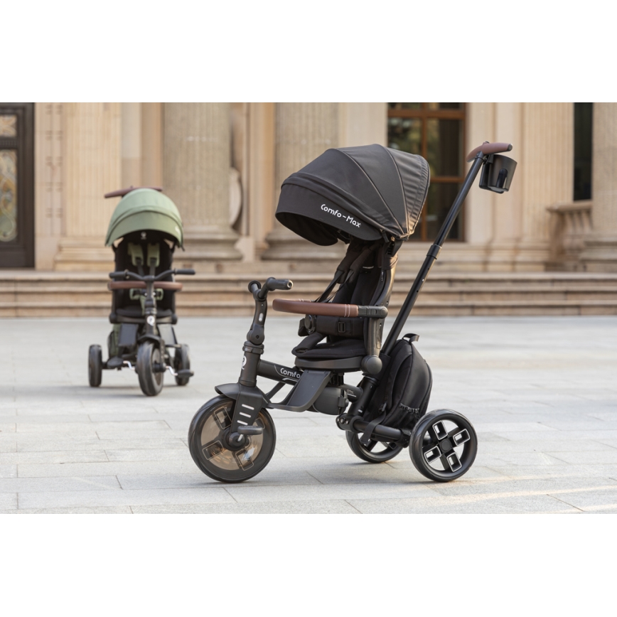 QPlay - Lasten kolmipyörä 8-in-1 COMFO MAX harmaa