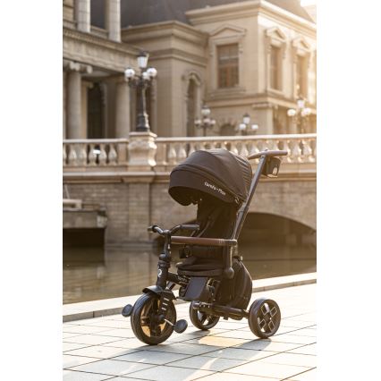 QPlay - Lasten kolmipyörä 8-in-1 COMFO MAX musta