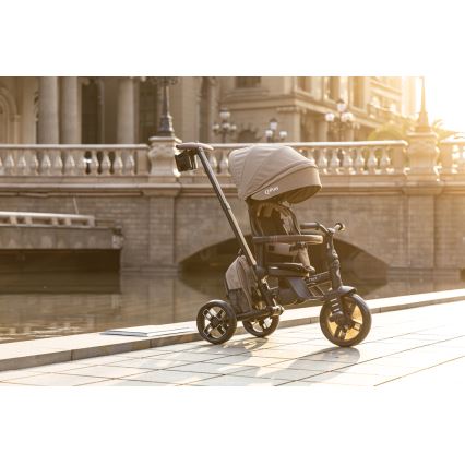 QPlay - Lasten kolmipyörä 8-in-1 COMFO MAX ruskea