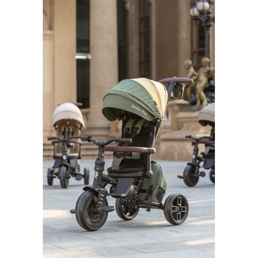 QPlay - Lasten kolmipyörä 8-in-1 COMFO MAX vihreä