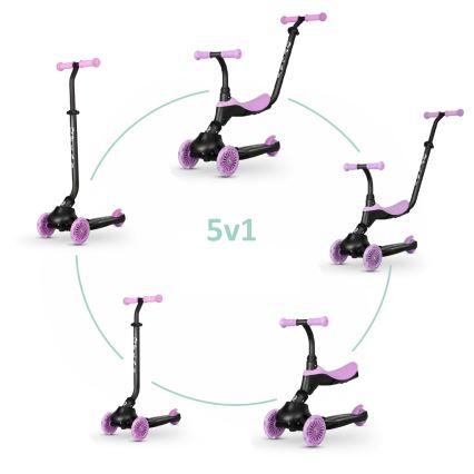 QPlay - Lasten skootteri 5in1 SEMA violetti