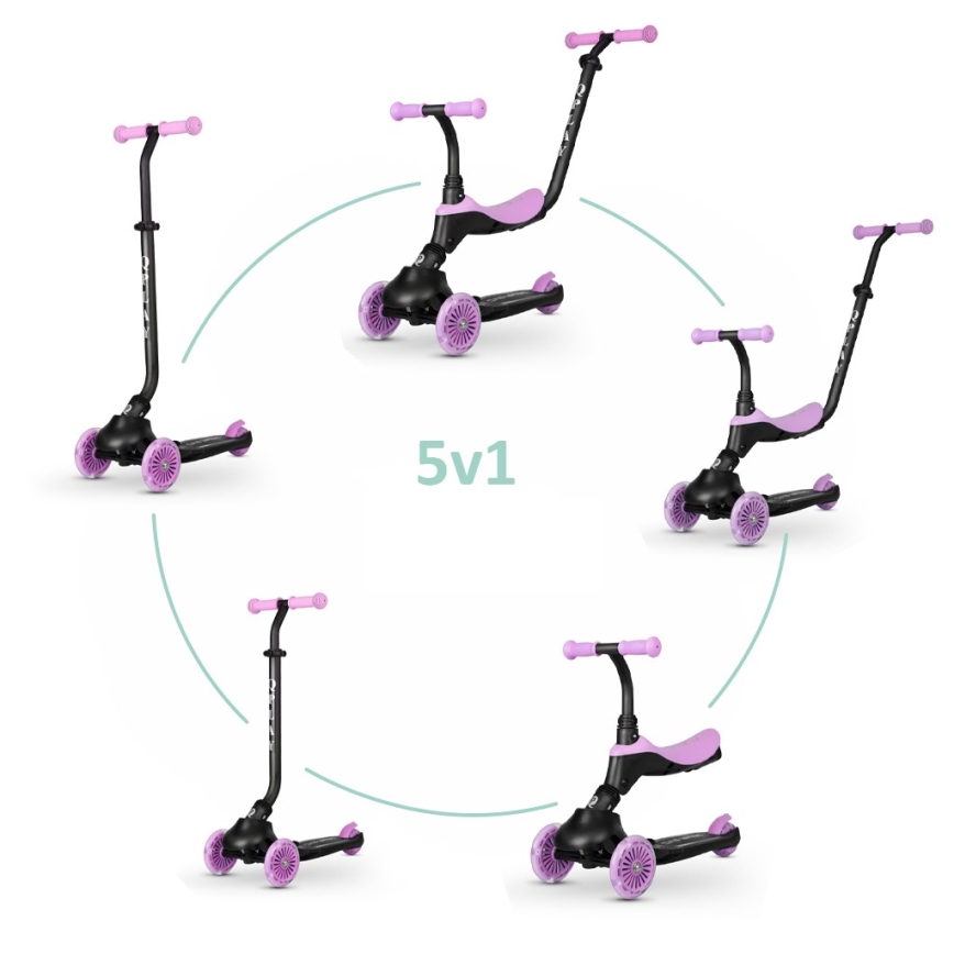 QPlay - Lasten skootteri 5in1 SEMA violetti