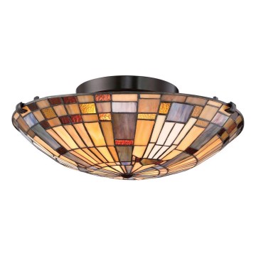 Quoizel - Kattovalo INGLENOOK 2xE27/60W/230V halkaisija 40,7 cm