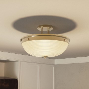 Quoizel - Kiinteä kattokruunu MANTLE 2xE27/60W/230V messinki