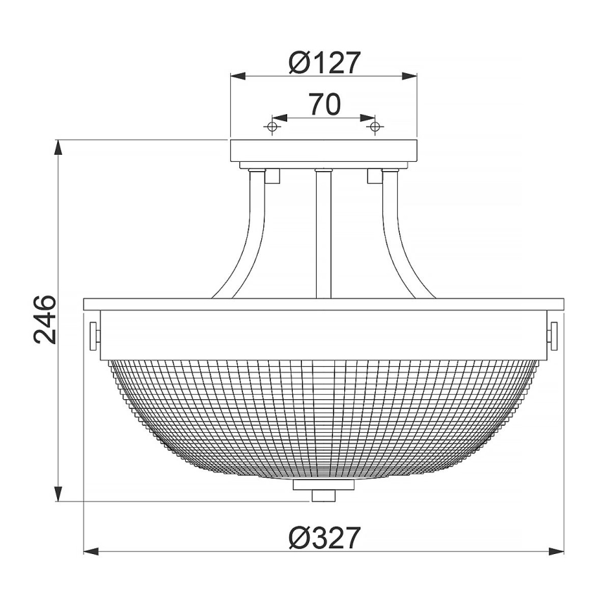 Quoizel - Kiinteä kattokruunu MANTLE 2xE27/60W/230V messinki