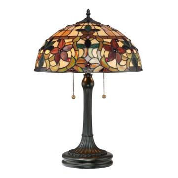 Quoizel - Pöytälamppu Tiffany KAMI 2xE27/60W/230V