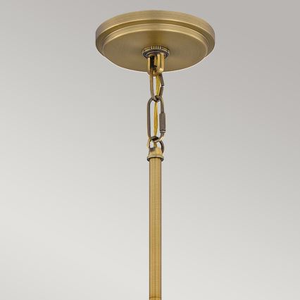 Quoizel - Riippuvalaisin varrella BRECKEN 2xE27/60W/230V kultainen/marmorikoriste