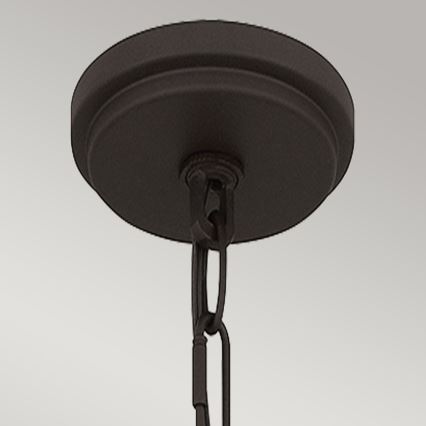 Quoizel - BRECKEN kattokruunu sauvalla 2xE27/60W/230V musta/marmorikuvio
