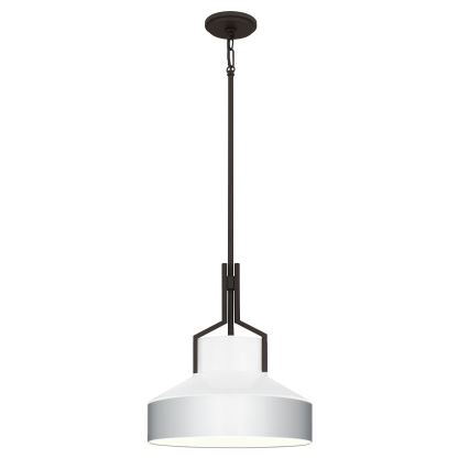 Quoizel - BRECKEN kattokruunu sauvarakenteella 2xE27/60W/230V musta/valkoinen