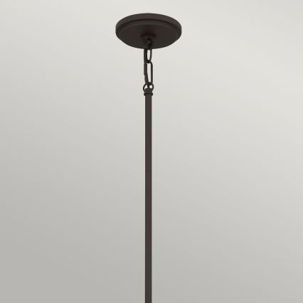 Quoizel - BRECKEN kattokruunu sauvarakenteella 2xE27/60W/230V musta/valkoinen