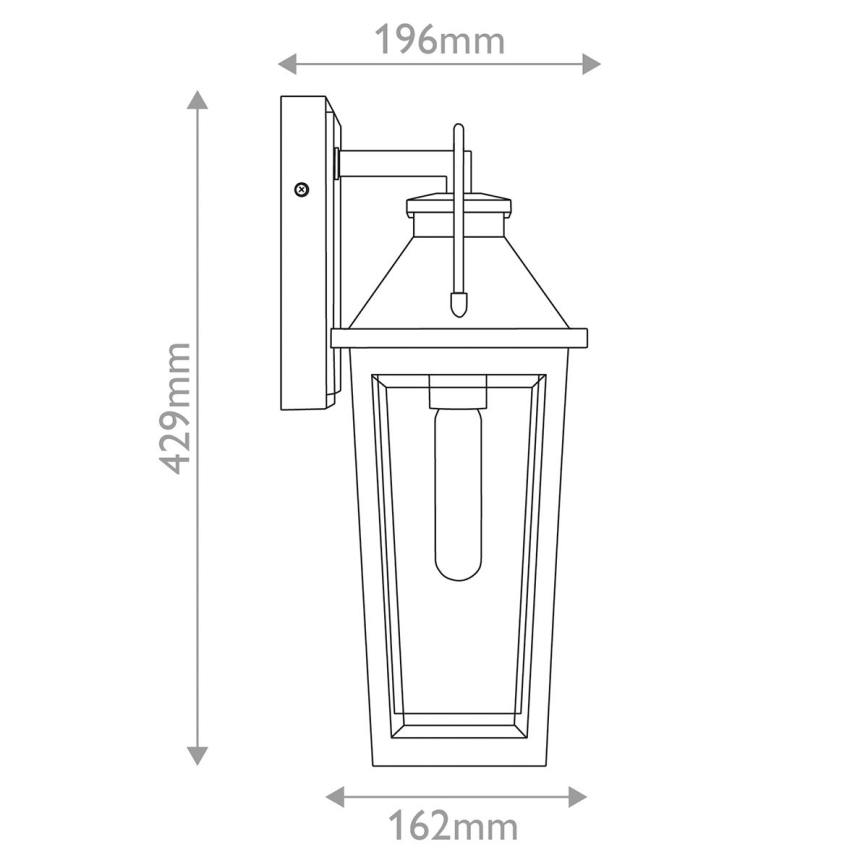 Quoizel - Ulkoseinävalaisin BUCKLEY M 1xE27/40W/230V IP44 musta