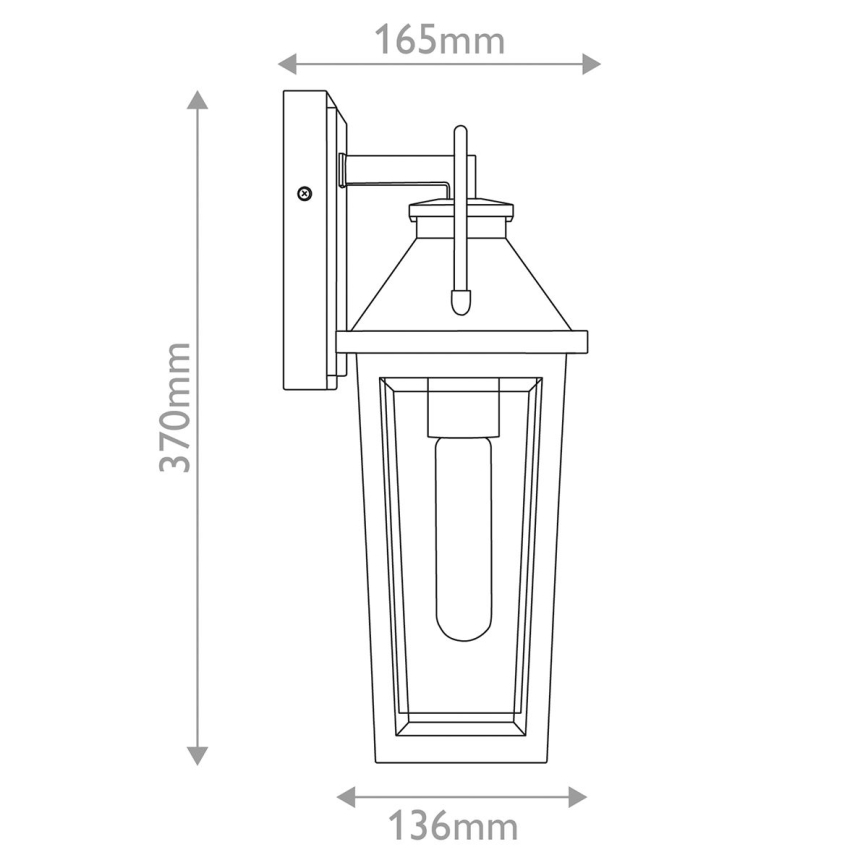 Quoizel - Ulkoseinävalaisin BUCKLEY 1xE27/40W/230V IP44 musta
