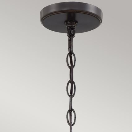 Quoizel - Ketjulla roikkuva kattokruunu CASABLANCA 3xE27/60W/230V, ruskea