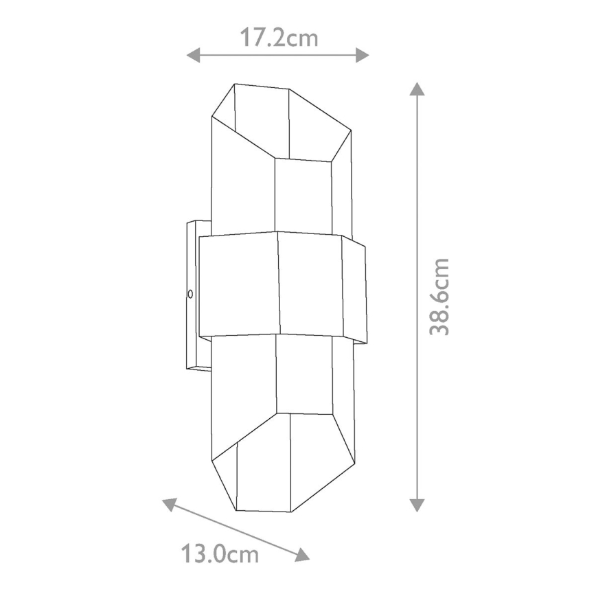 Quoizel - LED-ulkoseinävalaisin CHASM 2xLED/5,5W/230V IP44