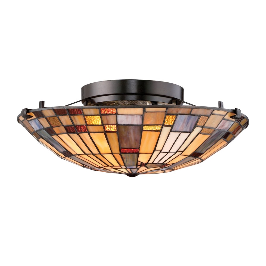 Quoizel - Kattovalo INGLENOOK 2xE27/60W/230V halkaisija 40,7 cm