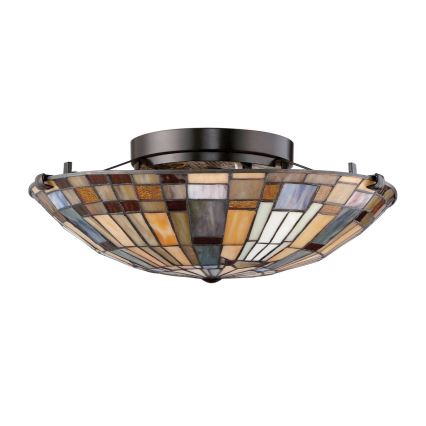Quoizel - Kattovalo INGLENOOK 2xE27/60W/230V halkaisija 40,7 cm