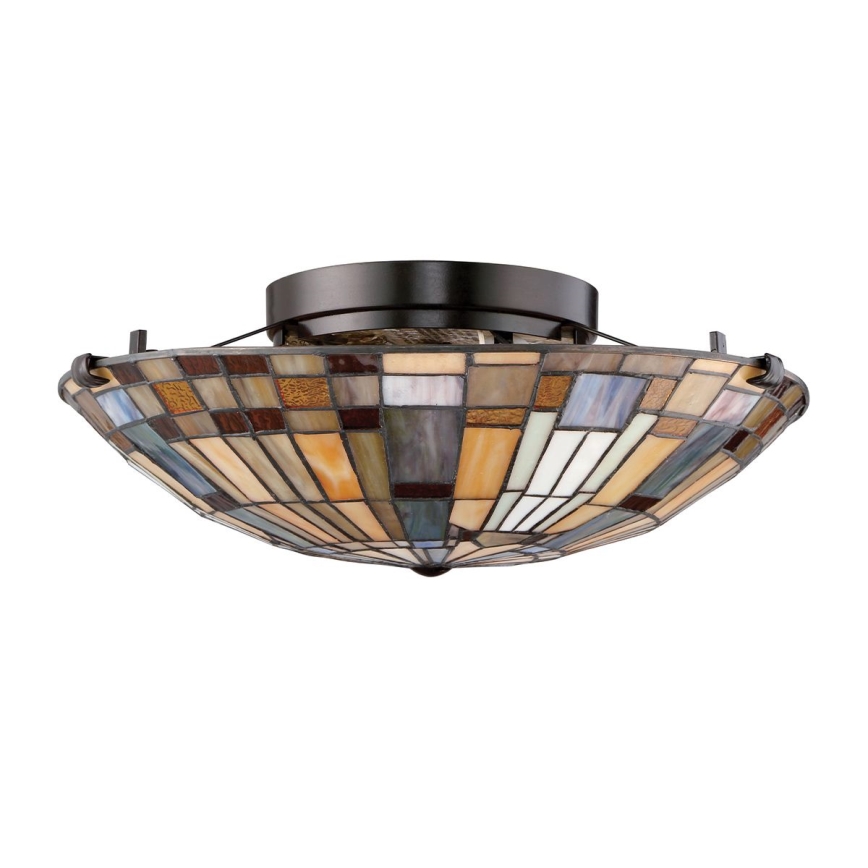 Quoizel - Kattovalo INGLENOOK 2xE27/60W/230V halkaisija 40,7 cm