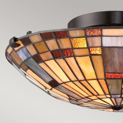 Quoizel - Kattovalo INGLENOOK 2xE27/60W/230V halkaisija 40,7 cm