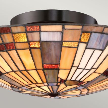 Quoizel - Kattovalo INGLENOOK 2xE27/60W/230V halkaisija 40,7 cm